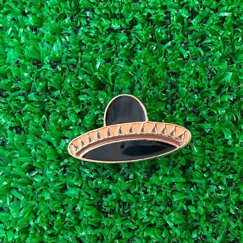 Mexican Sombrero Enamel Pin / Brooch Lapel